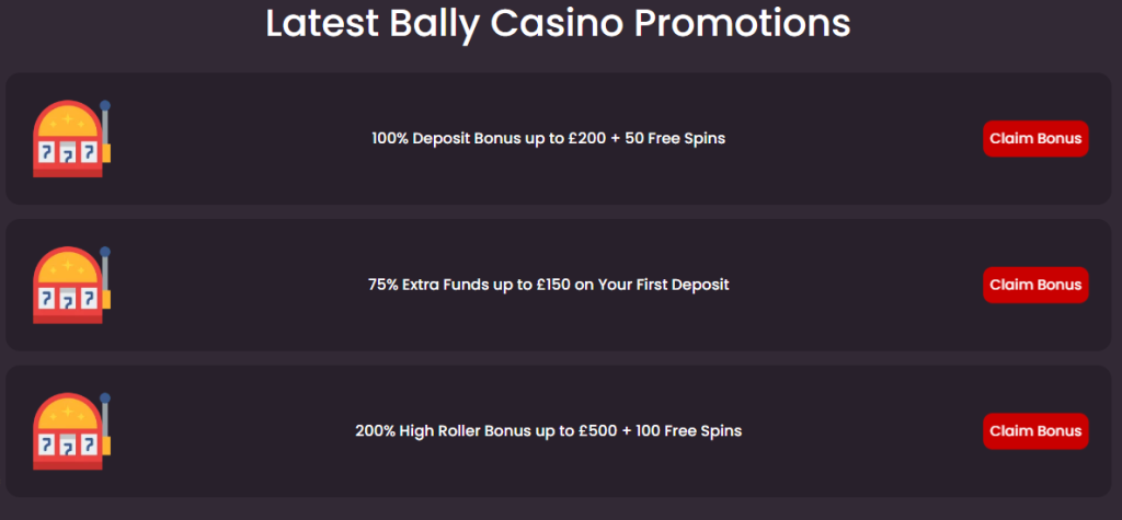 Bally Casino Bonus